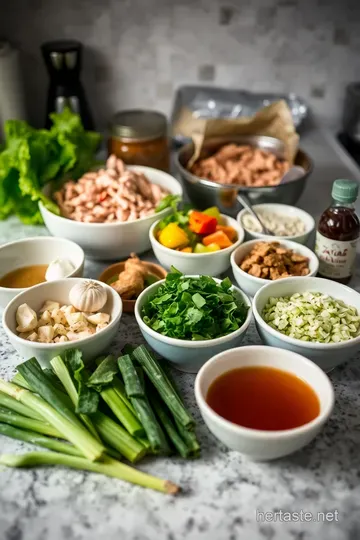 Crispy Chicken Lettuce Wraps with Hoisin Sauce ingredients