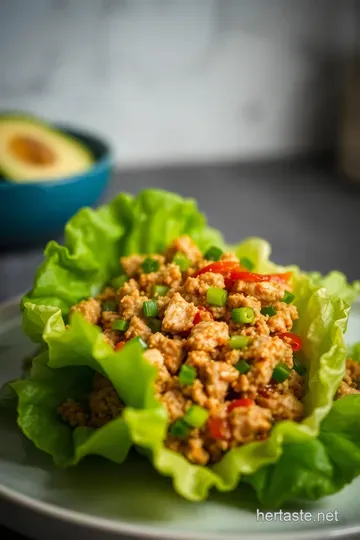 Crispy Chicken Lettuce Wraps with Hoisin Sauce presentation