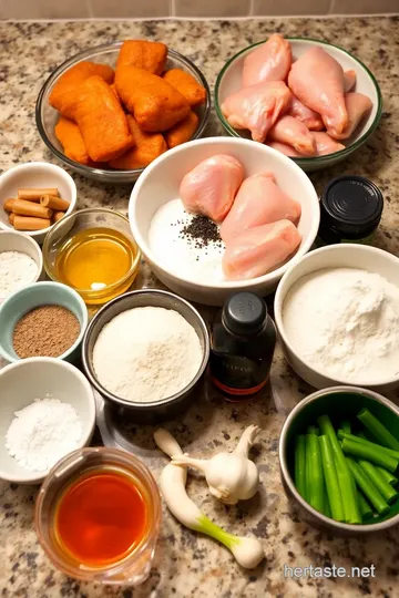 Crispy Honey Garlic Chicken Wings ingredients