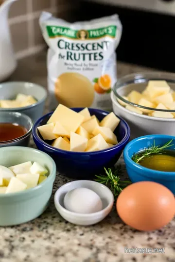 Deliciously Cheesy Brie Bites Wrapped in Flaky Crescent Rolls ingredients