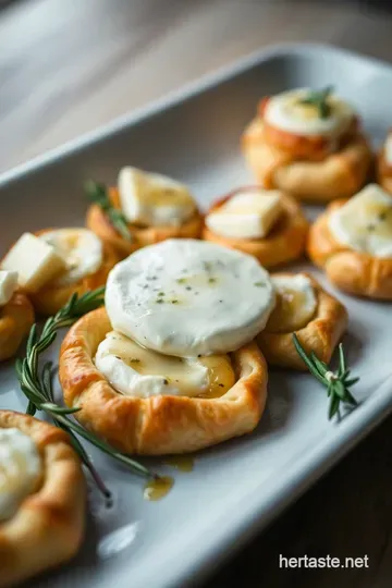 Deliciously Cheesy Brie Bites Wrapped in Flaky Crescent Rolls presentation