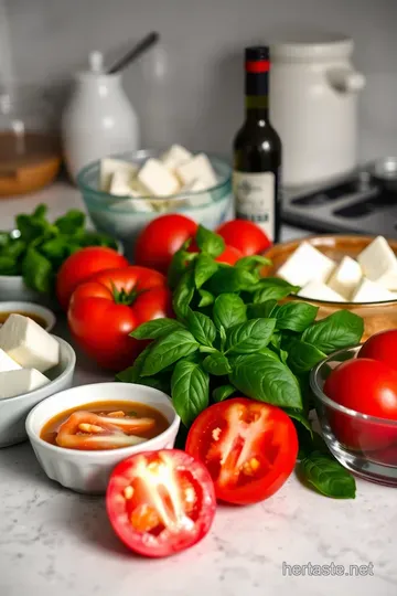 Delightful Mozzarella Caprese Salad ingredients