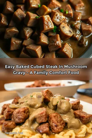 Easy Baked Cubed Steak in Mushroom Gravy - A Family Comfort Food