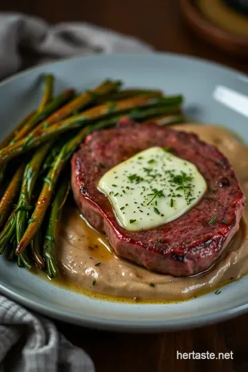 Elegant Filet Mignon with Herb Butter presentation