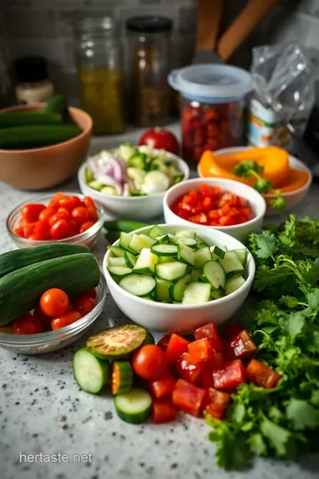 Fresh and Zesty Cucumber Salad ingredients