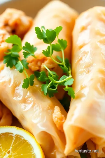 Fresh & Easy Lemongrass Chicken Spring Rolls presentation