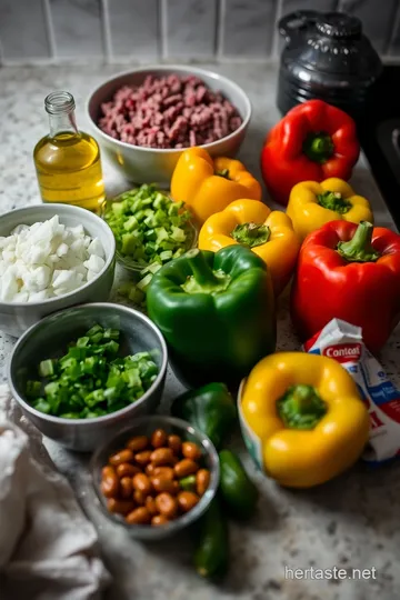 Hearty Stuffed Pepper Soup ingredients