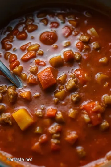 Hearty Stuffed Pepper Soup presentation