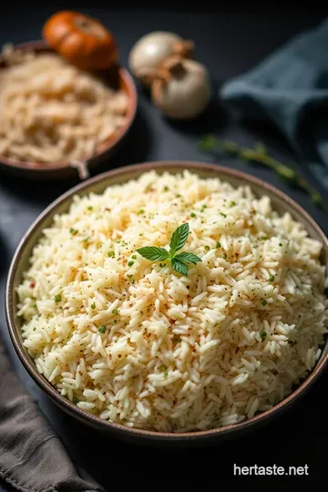 Herb-Infused Garlic Rice: A Flavorful Sidekick presentation