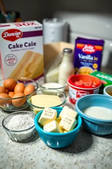 Homemade-Style Vanilla Buttercream Cake from Boxed Mix ingredients