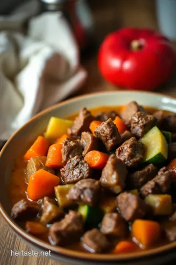 Keto Beef & Vegetable Stew: Hearty and Wholesome Comfort in a Bowl presentation