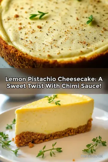 Lemon Pistachio Cheesecake: A Sweet Twist with Chimi Sauce!