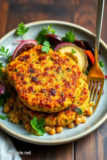 Mediterranean Chickpea and Quinoa Patties presentation