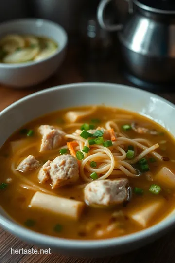 Mien Ga: Simple Vietnamese Chicken Soup with Glass Noodles presentation