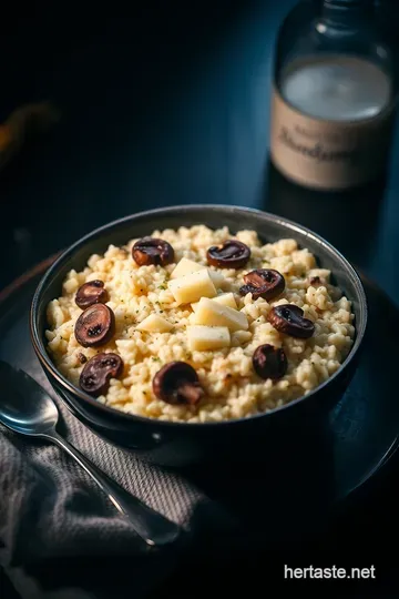 Mushroom and Parmesan Arborio Risotto presentation