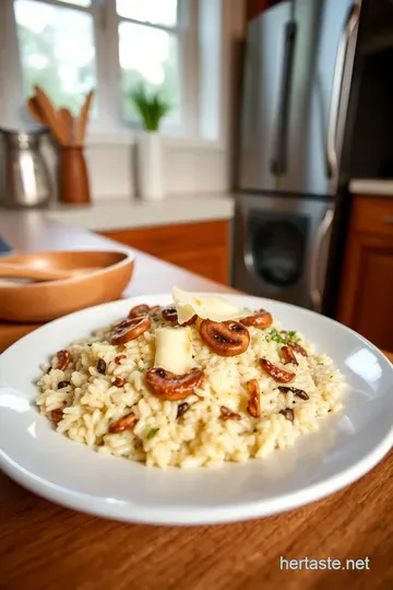 Mushroom and Parmesan Arborio Risotto steps
