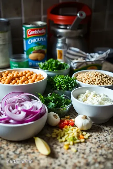 Quick & Easy Chickpea Burgers ingredients