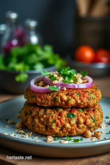 Quick & Easy Chickpea Burgers presentation