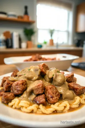 Savory Baked Cubed Steak with Mushroom Gravy steps