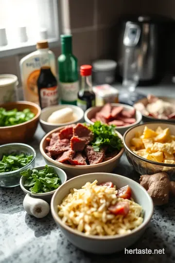 Savory Beef and Rice Bowl: A Taste of Comfort ingredients