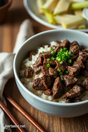 Savory Beef and Rice Bowl: A Taste of Comfort presentation