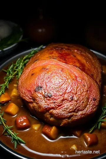 Savory Oven-Roasted Beef Top Round Roast presentation