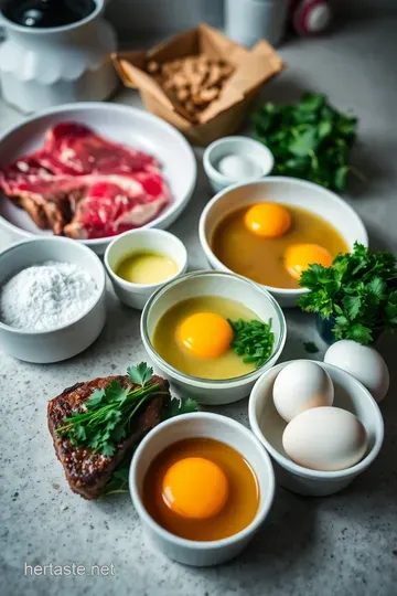 Sizzling Steak and Eggs: A Breakfast Classic ingredients