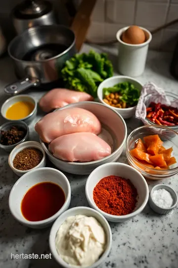 Smoky Chipotle Chicken Tacos with Spicy Avocado Cream ingredients