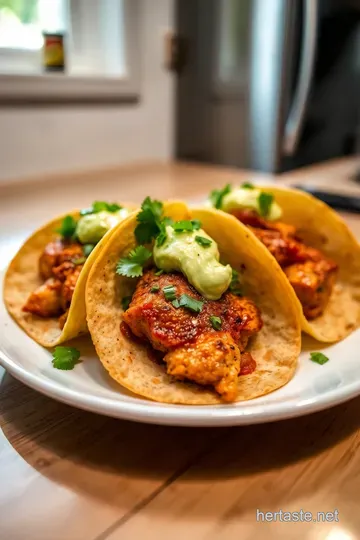 Smoky Chipotle Chicken Tacos with Spicy Avocado Cream steps