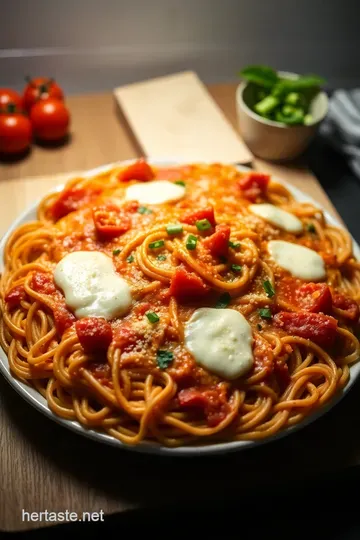 Spaghetti Pizza Bake: A Deliciously Cheesy Fusion! presentation