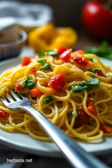 Spaghetti Squash Primavera: A Light and Wholesome Twist on Pasta Night presentation