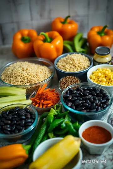 Spooky Stuffed Peppers Recipe ingredients