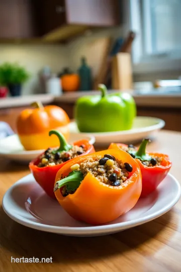 Spooky Stuffed Peppers Recipe steps