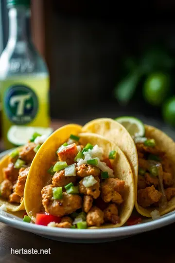 Stanley Cup Baja Blast Chicken Tacos presentation