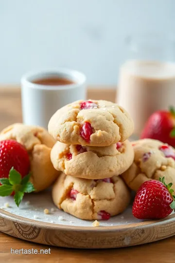 Strawberry Milk Tea Cookies presentation