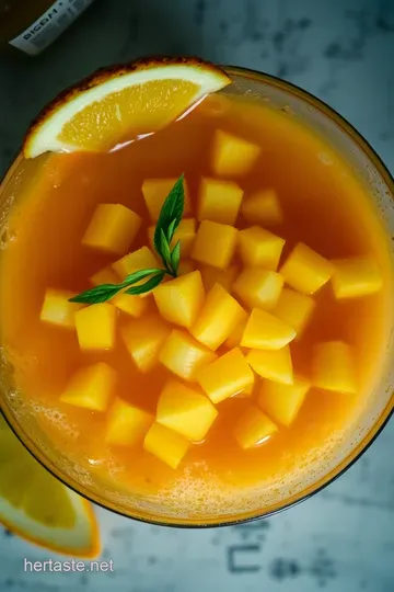 Tropical Bliss: Pina Colada Sangria presentation