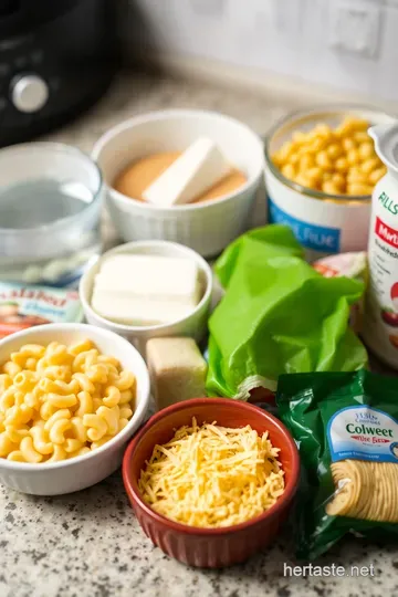 Ultimate Comfort: Crockpot Mac and Cheese with Cream Cheese ingredients