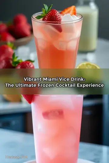 Vibrant Miami Vice Drink: The Ultimate Frozen Cocktail Experience