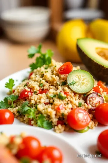 Vibrant Vegan Quinoa Salad with Citrus-Avocado Dressing steps