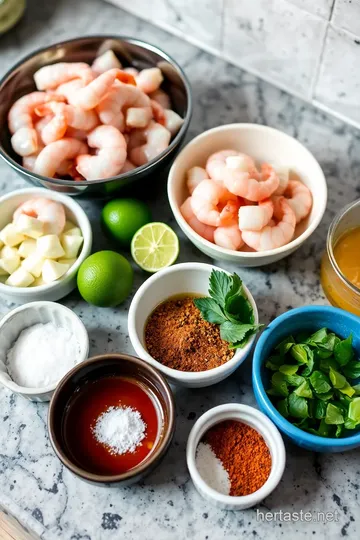 Zesty Garlic-Lime Shrimp with Avocado Salsa ingredients