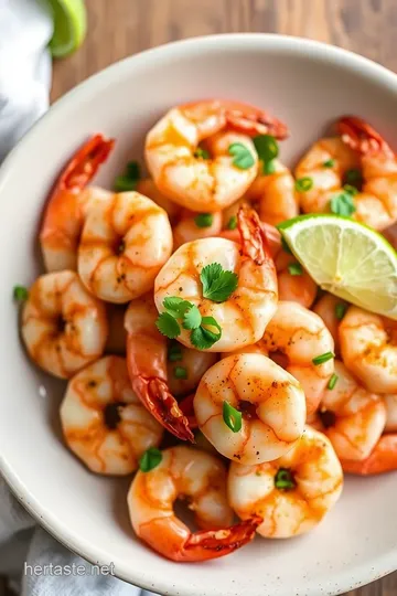 Zesty Garlic-Lime Shrimp with Avocado Salsa presentation