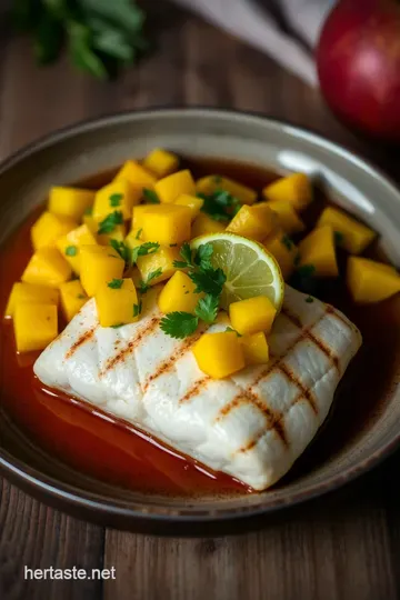 Zesty Grilled Mahi Mahi with Mango Salsa presentation