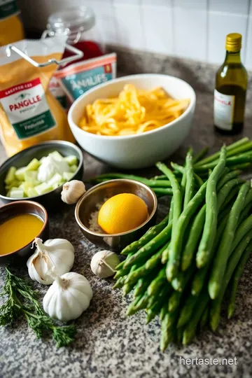 Zesty Lemon Asparagus Pasta Delight ingredients