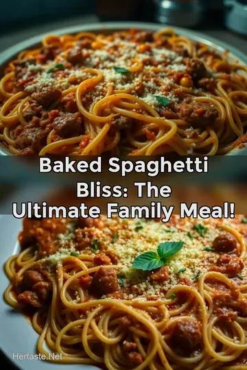 Baked Spaghetti Bliss: The Ultimate Family Meal! : PIN FOR LATER Baked Spaghetti Bliss: The Ultimate Family Meal!