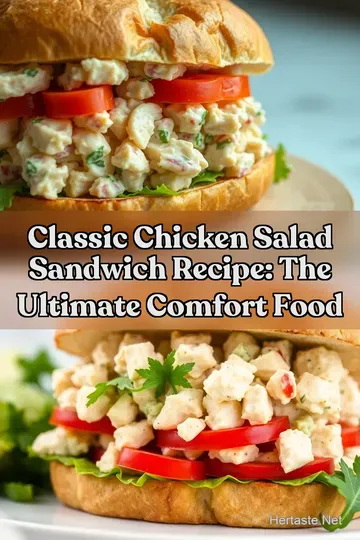 Classic Chicken Salad Sandwich Recipe: The Ultimate Comfort Food : PIN FOR LATER Classic Chicken Salad Sandwich Recipe: The Ultimate Comfort Food