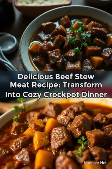 Delicious Beef Stew Meat Recipe: Transform into Cozy Crockpot Dinner : PIN FOR LATER Delicious Beef Stew Meat Recipe: Transform into Cozy Crockpot Dinner