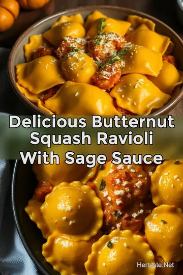 Delicious Butternut Squash Ravioli With Sage Sauce : PIN FOR LATER Delicious Butternut Squash Ravioli With Sage Sauce