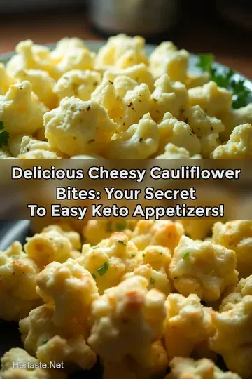 Delicious Cheesy Cauliflower Bites: Your Secret to Easy Keto Appetizers! : PIN FOR LATER Delicious Cheesy Cauliflower Bites: Your Secret to Easy Keto Appetizers!