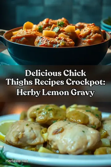 Delicious Chick Thighs Recipes Crockpot: Herby Lemon Gravy : PIN FOR LATER Delicious Chick Thighs Recipes Crockpot: Herby Lemon Gravy