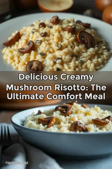 Delicious Creamy Mushroom Risotto: The Ultimate Comfort Meal : PIN FOR LATER Delicious Creamy Mushroom Risotto: The Ultimate Comfort Meal
